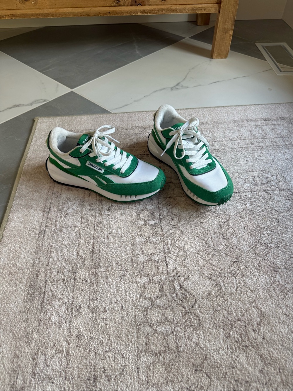 Reebok Green and White Athletic Sneakers - Women’s